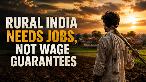 RURAL INDIA NEEDS JOBS, NOT WAGE GUARANTEES