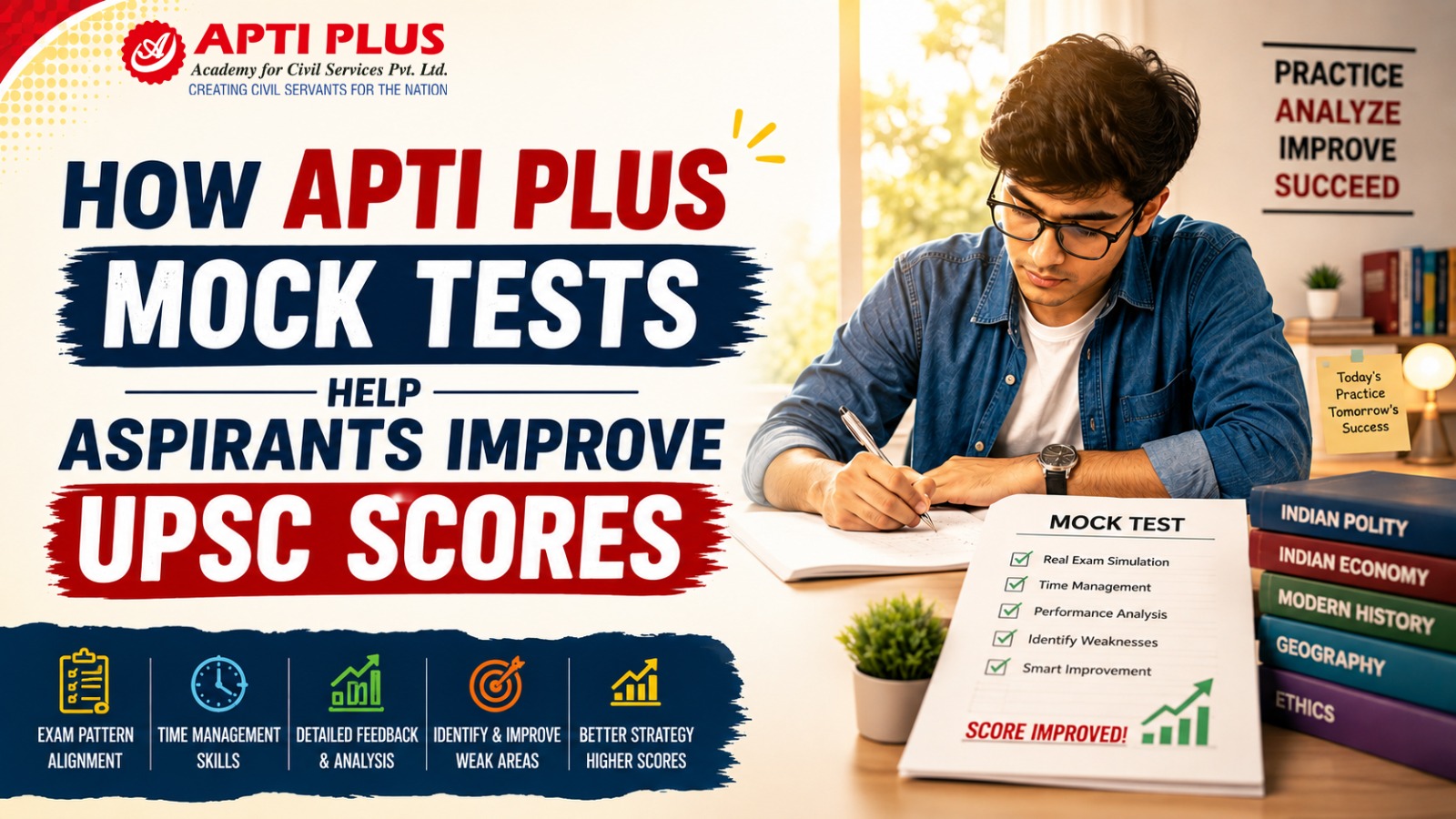 HOW APTI PLUS MOCK TESTS HELP ASPIRANTS IMPROVE UPSC SCORES