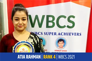 atia rahman rank 4 wbcs 2021