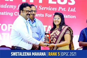 swetaleena mahana rank 5 opsc 2021
