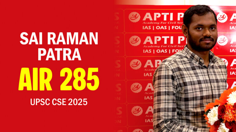 UPSC CSE 2025 Topper Sai Raman Patra