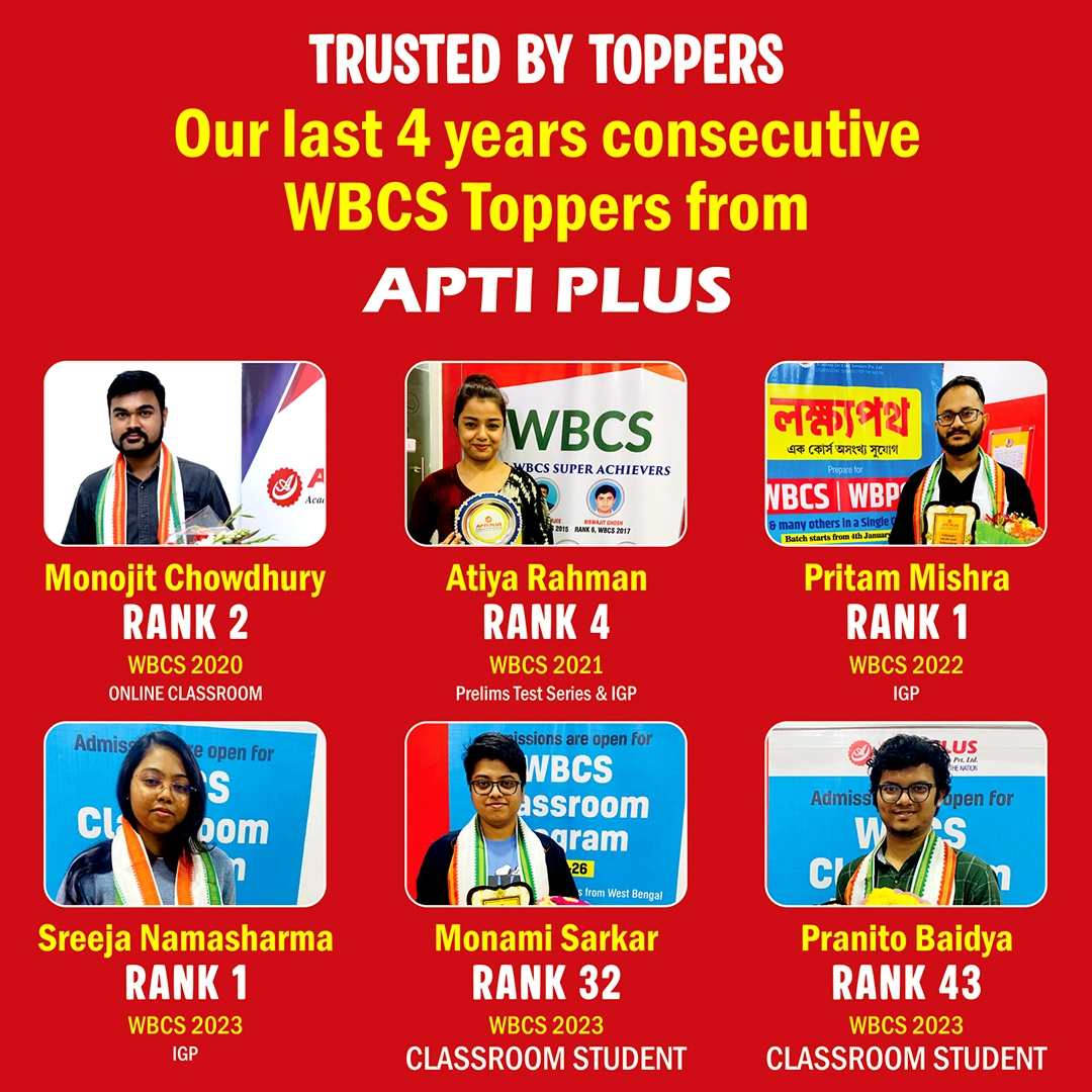 3 toppers banner for wbcs 1080X1080 WBCS Coaching